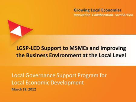 Local Governance Support Program for Local Economic Development