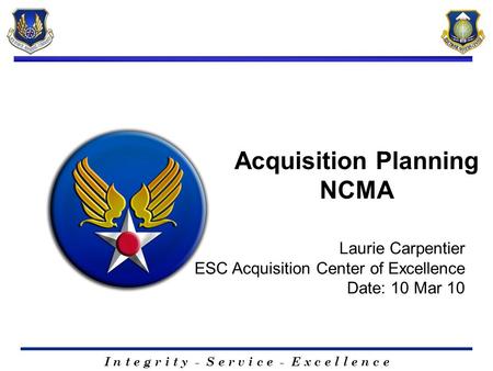 Acquisition Planning NCMA