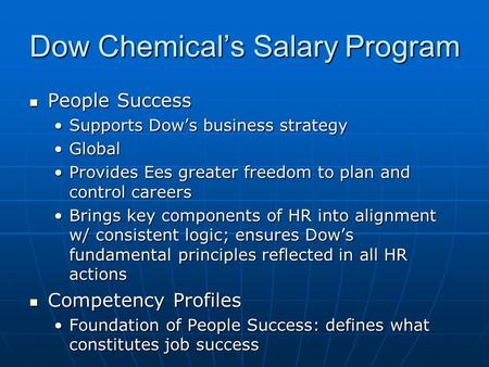 dow chemical strategy
