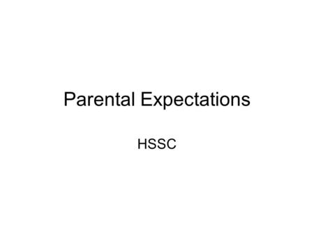 Parental Expectations HSSC. Thank-you Thanks for choosing to put your young child into speed swimming, for those parents that have to drive in the mornings,