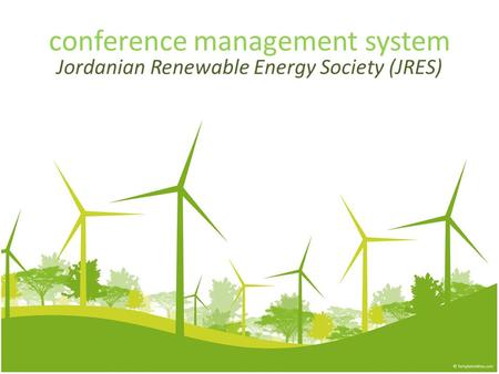 Conference management system Jordanian Renewable Energy Society (JRES)