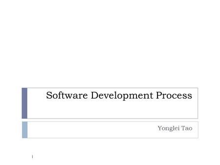 Software Development Process