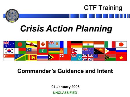 Crisis Action Planning Commander’s Guidance and Intent