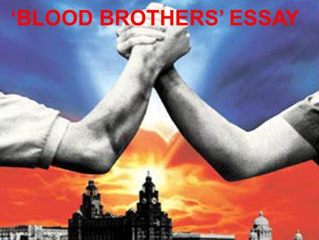 ‘BLOOD BROTHERS’ ESSAY