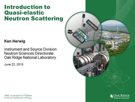 Introduction to Quasi-elastic Neutron Scattering
