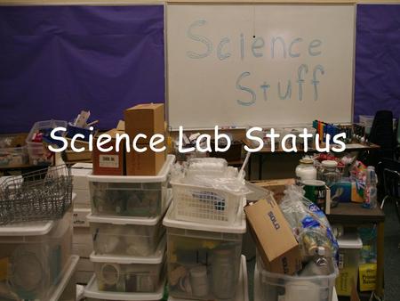 Science Lab Status. Initial Research Sat down with Mr. E to discuss his vision –Remember this is K-5 Science –Learning initial concepts –Build a passion.