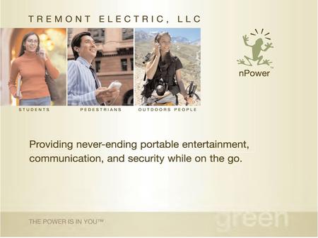Tremont Electric, LLC. Alternative Energy start-up company located in the Tremont neighborhood of Cleveland. Commercializing our proprietary technology.