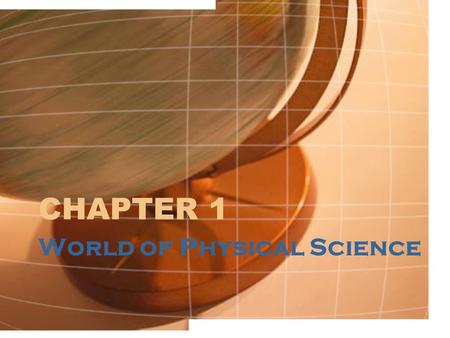 name___________________________ World of Physical Science