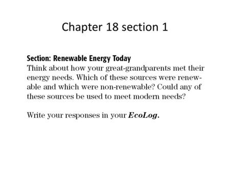 Chapter 18 section 1.