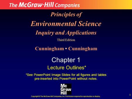 Environmental Science Inquiry and Applications Cunningham • Cunningham