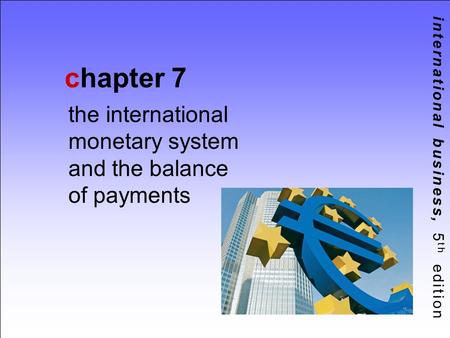 the international monetary system and the balance of payments