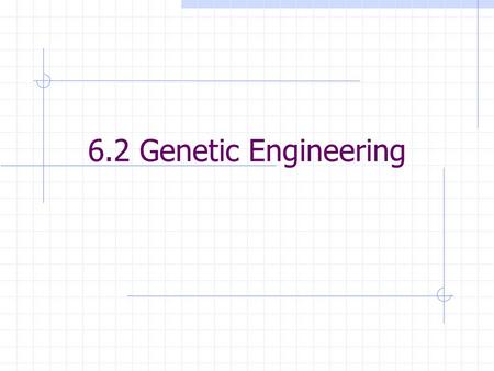6.2 Genetic Engineering. Genetic Engineering Altering the sequence of DNA molecules Important in developing drugs Insulin  Human insulin produced by.