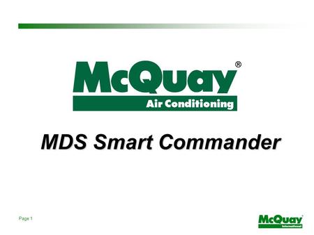 MDS Smart Commander.
