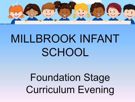 MILLBROOK INFANT SCHOOL Foundation Stage Curriculum Evening.
