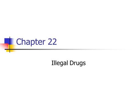 Chapter 22 Illegal Drugs.
