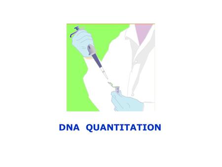 DNA QUANTITATION. 2 methods for DNA Quantitation I. Agarose Gel Electrophoresis II. Spectrophotometer.