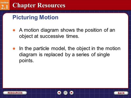 Section 2.1 Picturing Motion