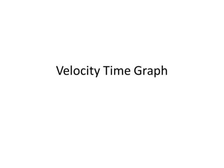 Velocity Time Graph.