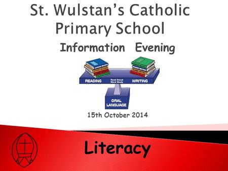 Information Evening 15th October 2014 Literacy.  Reading  Writing  Speaking and Listening.