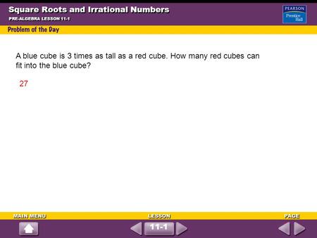 Square Roots and Irrational Numbers