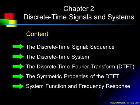 Chapter 2 Discrete-Time Signals and Systems