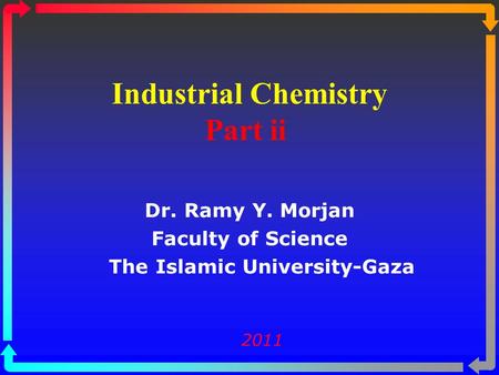 Industrial Chemistry Part ii