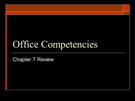 Office Competencies Chapter 7 Review. What is it called when you hire temporary workers for a specific project?  Just-in-time hiring.