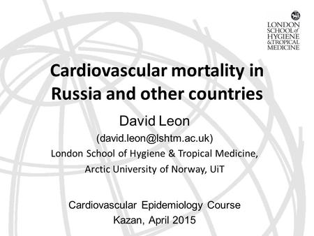 Cardiovascular mortality in Russia and other countries