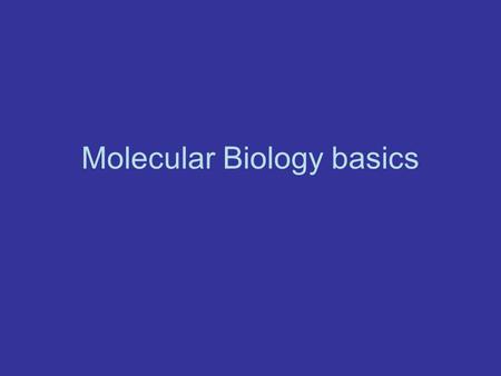 Molecular Biology basics. Restriction enzymes Natural enzymes made by bacteria to protect against viral and other infections Each restriction enzyme recognizes.