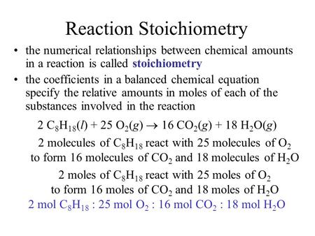 Reaction Stoichiometry