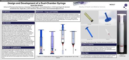 Dual-Chamber prefilled syringes enable the production of injectables where the mixing of components must take place at the last moment because of stability.