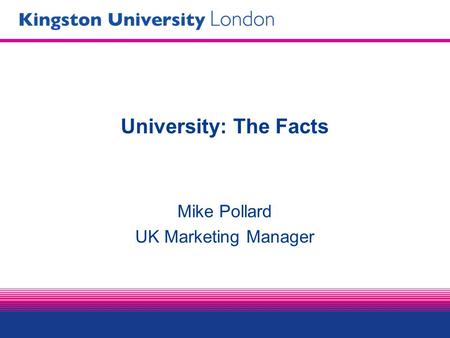 Mike Pollard UK Marketing Manager