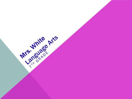 Mrs. White Language Arts 7 TH GRADE. ME! -Houston -Family -Hobbies -Schools.
