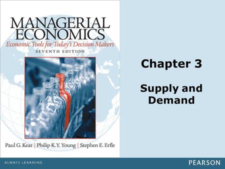 Chapter 3 Supply and Demand. Copyright ©2014 Pearson Education, Inc. All rights reserved.3-2 Chapter Outline Market demand Market supply Market equilibrium.