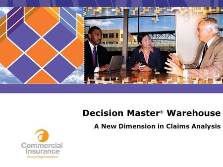 Decision Master ® Warehouse A New Dimension in Claims Analysis.