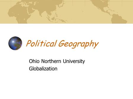 Ohio Northern University Globalization