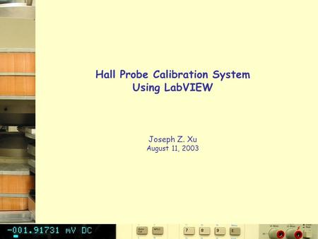 Hall Probe Calibration System