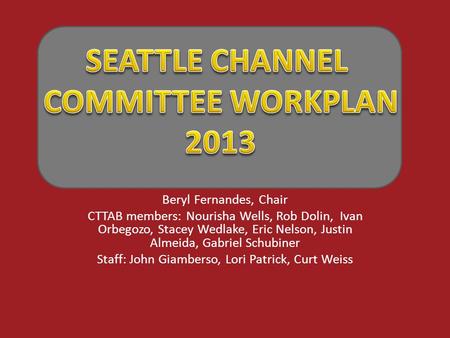 Seattle Channel Committee