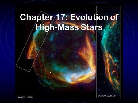 Chapter 17: Evolution of High-Mass Stars. Massive stars have more hydrogen to start with but they burn it at a prodigious rate The overall reaction is.