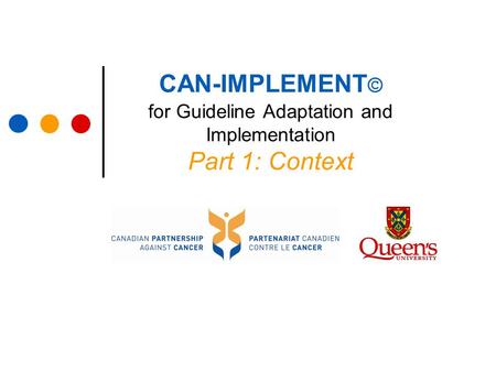 Evidence-informed practice Guideline Adaptation