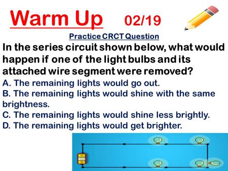 Practice CRCT Question