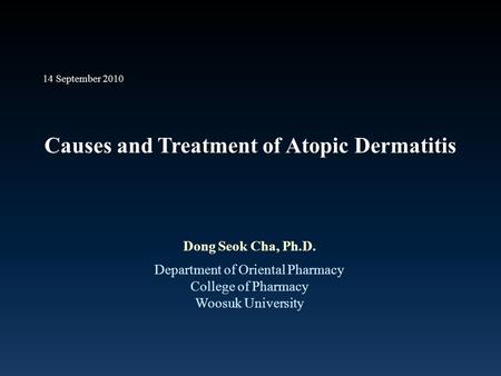 Causes and Treatment of Atopic Dermatitis