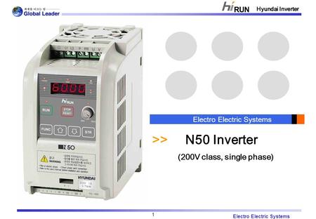 Electro Electric Systems Hyundai Inverter 1 Electro Electric Systems >> N50 Inverter (200V class, single phase)