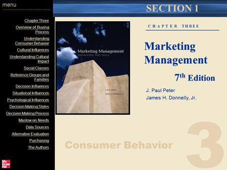 3 Marketing Management Marketing Management SECTION 1 SECTION 1
