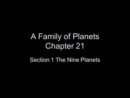 A Family of Planets Chapter 21