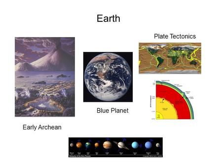 Earth Early Archean Plate Tectonics Blue Planet. Distance from Sun: 150 million kilometers (93.2 million miles) Orbital period: 365.256 days Rotational.