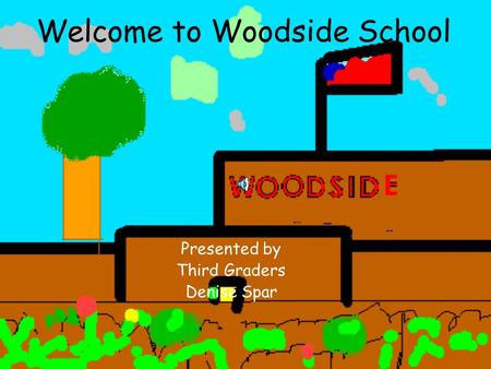 Welcome to Woodside School Presented by Third Graders Denise Spar.