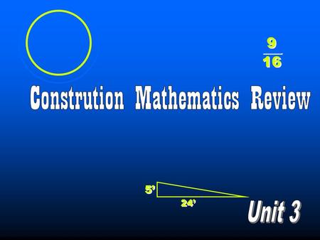 Constrution Mathematics Review