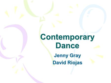 Contemporary Dance Jenny Gray David Riojas. Contemporary Dance Abroad  - London Contemporary Dance School  London Dance Website London Dance Website.