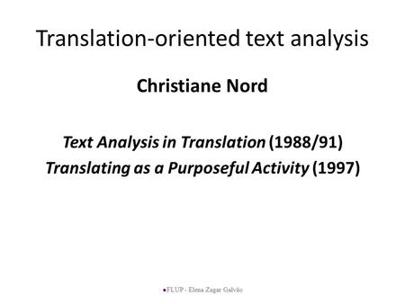 Translation-oriented text analysis